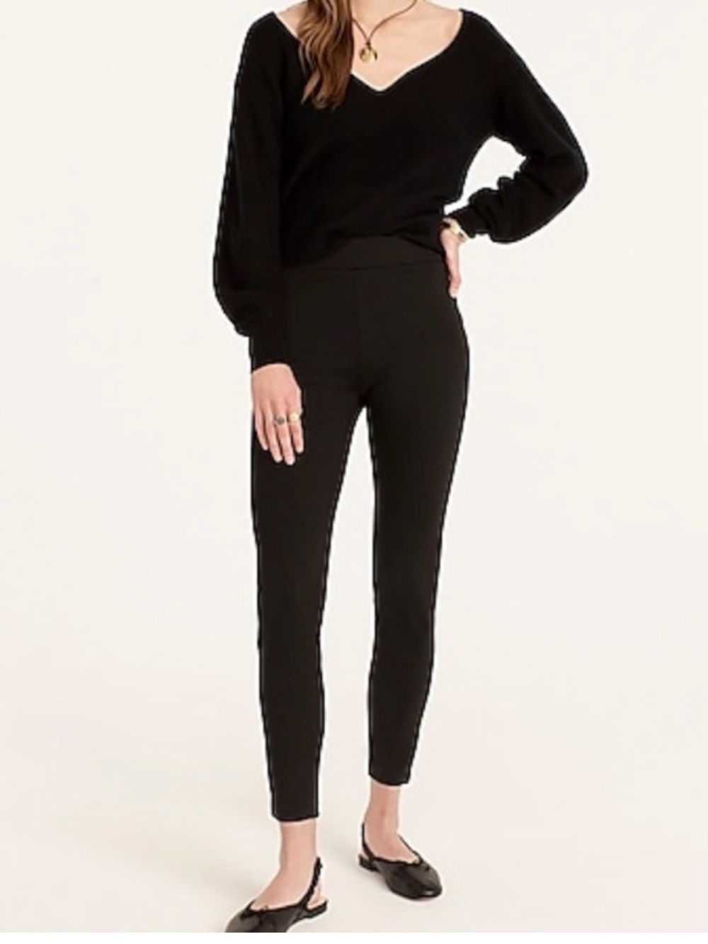 NWT. JCrew Pixie Pant in Stretch Ponte Black Size M $98.